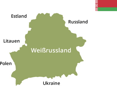 Landkarte Belarus / Weissrussland